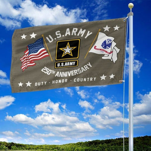 US Army Veteran Flag 250th Anniversary Duty Honor Country Semiquincentennial Gift Ideas