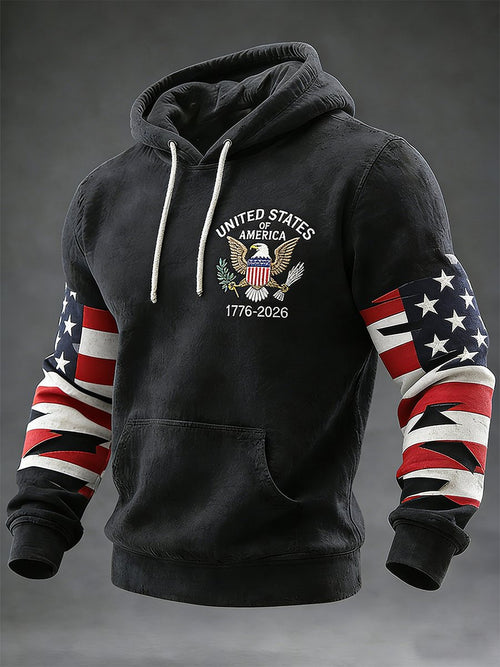 United States Of America 250th Anniversary Hoodie Patriotic Men's Apparel Gifts For 4Th Of July