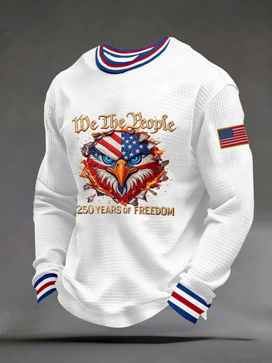 Eagle America 250 Years Of Freedom Long Sleeve Shirt We The People Fourth Of July Apparel
