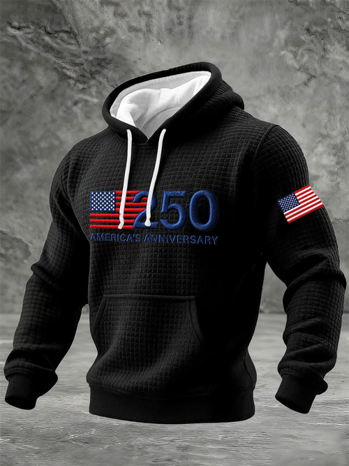 America's 250th Anniversary Hoodie USA Flag Mens Patriotic Hoodies Best 4Th Of July Gifts