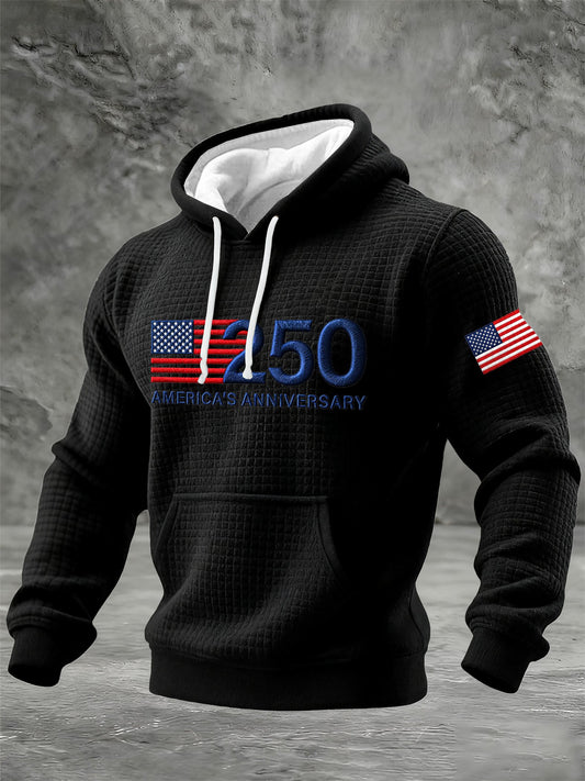 America's 250th Anniversary Hoodie USA Flag Mens Patriotic Hoodies Best 4Th Of July Gifts