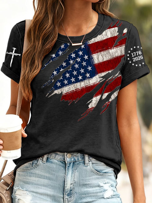 USA 250th Anniversary Shirt American Flag 1776 2026 Merch Best 4Th Of July Gifts For Her