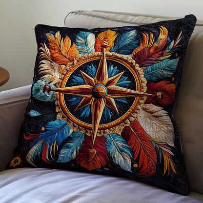Feather Compass WY0412095CL Quilt Pillow Case