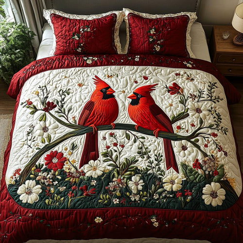 Cardinal 3-Piece Quilted Bedding Set NCU0VT198