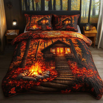 Fall Glow 3-Piece Quilted Bedding Set NCU0NT8977