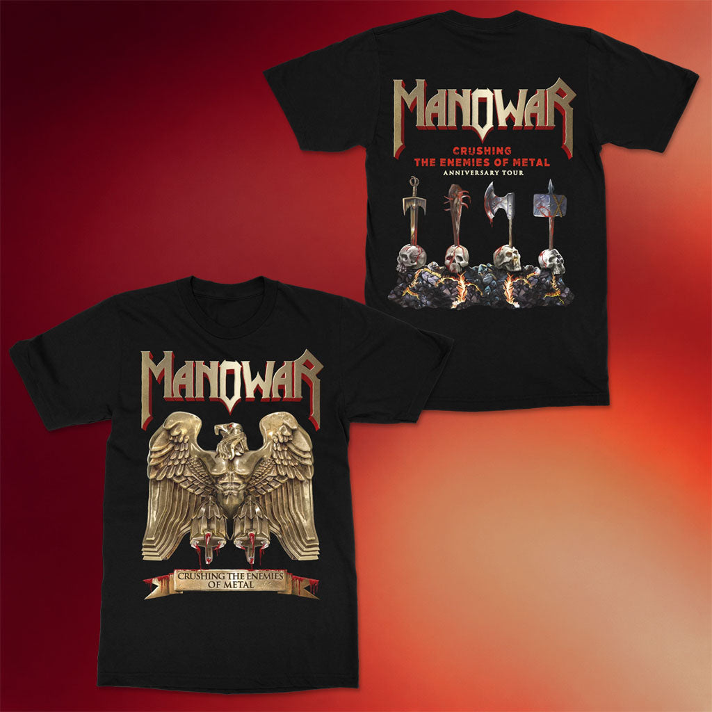 Manowar Merch 2026 Battle Hymns T-Shirt Crushing The Enemies Of Metal Shirt Gift For Fans