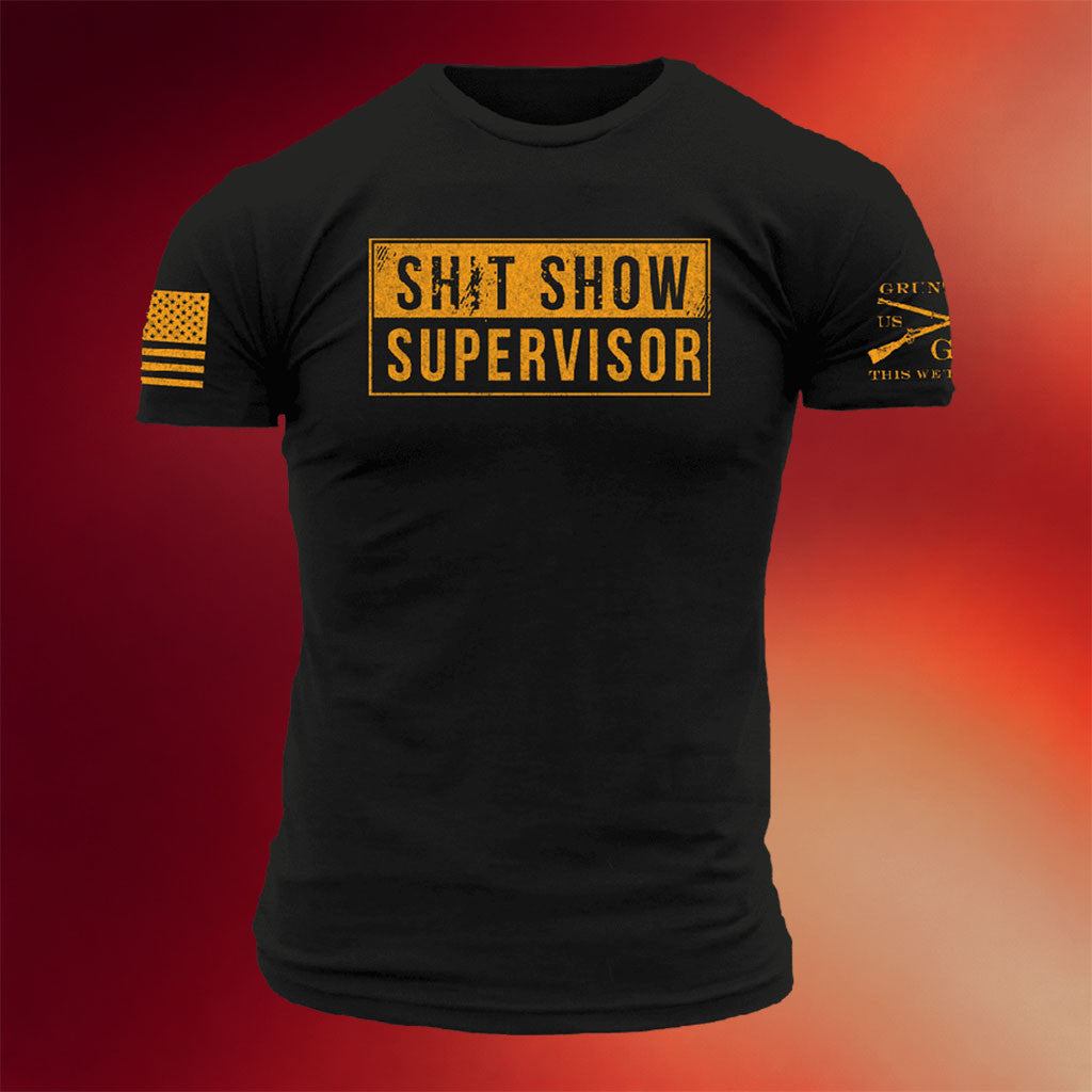 Grunt Style Merch 2026 Shit Show Supervisor Shirt Grunt Style T Shirts Gifts For Patriotic Dad
