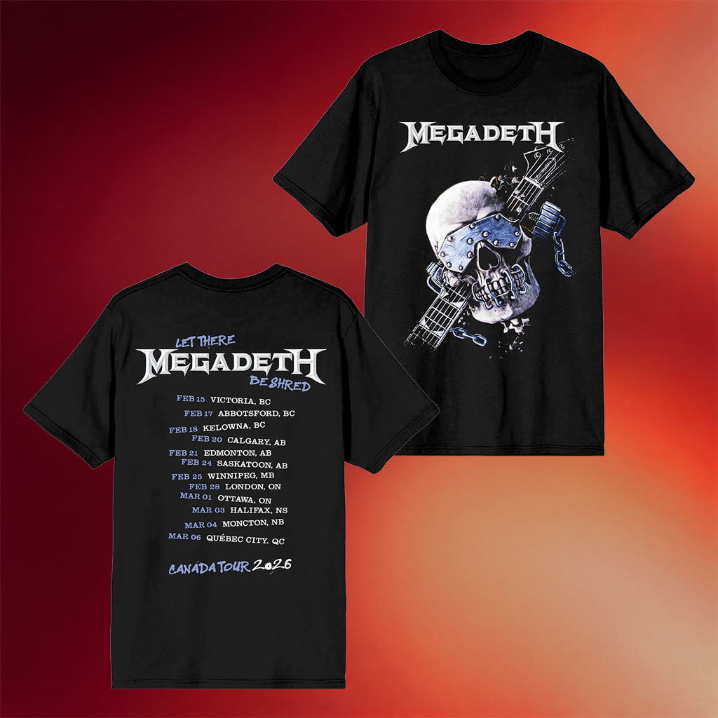 Megadeth Merch 2026 Let There Be Shred T-Shirt Megadeth Canada Tour Shirt Gifts For Music Lover