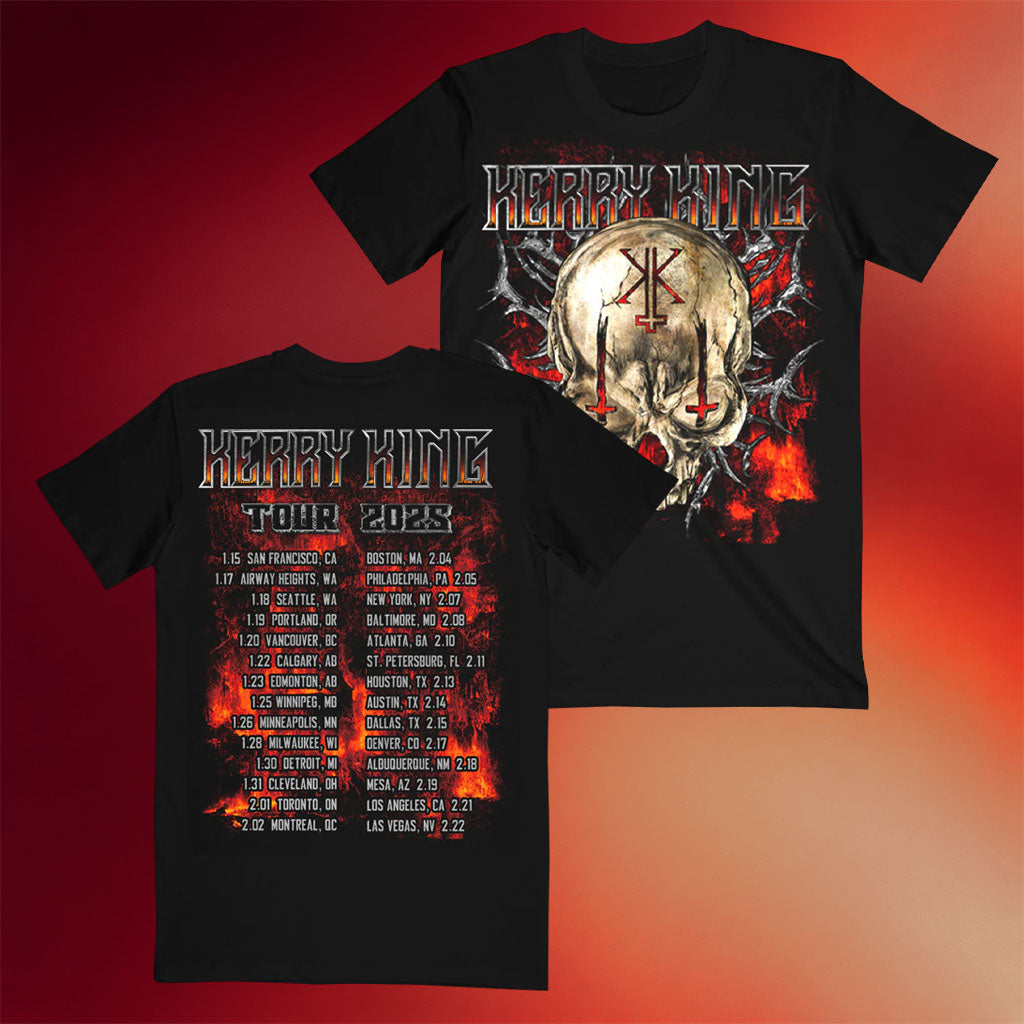 Kerry King Merch Eye Crosses Skull T-Shirt Kerry King Shirt Presents For Music Lovers