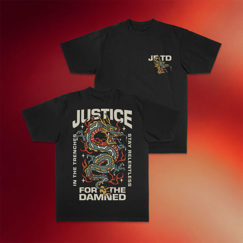 Justice For The Damned Merch 2026 Dragon T-Shirt JFTD Shirts Gifts Ideas For Dudes