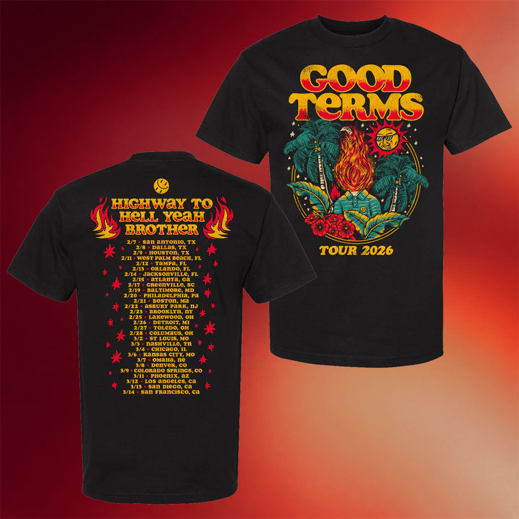Good Terms Merch 2026 Highway To Hell Yeah Brother Tour T-Shirt Present For Music Lovers