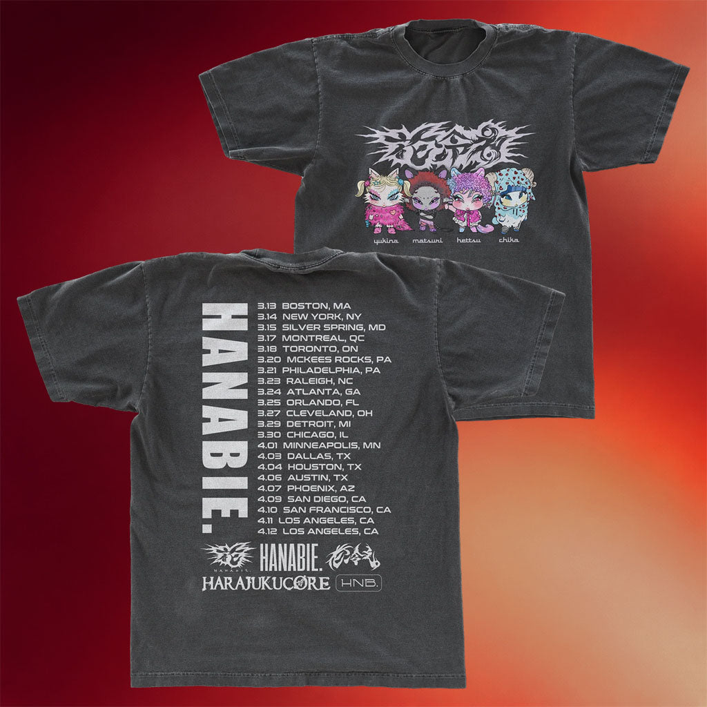 Hanabie Merch 2026 Piggy Tour T-Shirt Hanabie US Tour Shirt Gift For JPop Fans