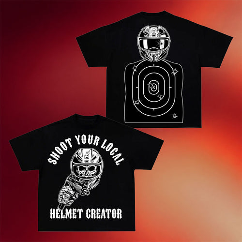 Ghost Racing Merch 2026 Shoot Your Local Helmet Creator Shirt Gifts For Husband