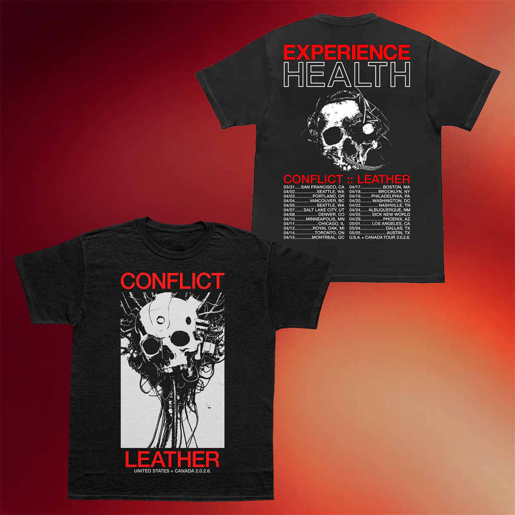 Health Band Merch 2026 Conflict Leather Tour T-Shirt Experience Health Shirt Music Lover Gifts