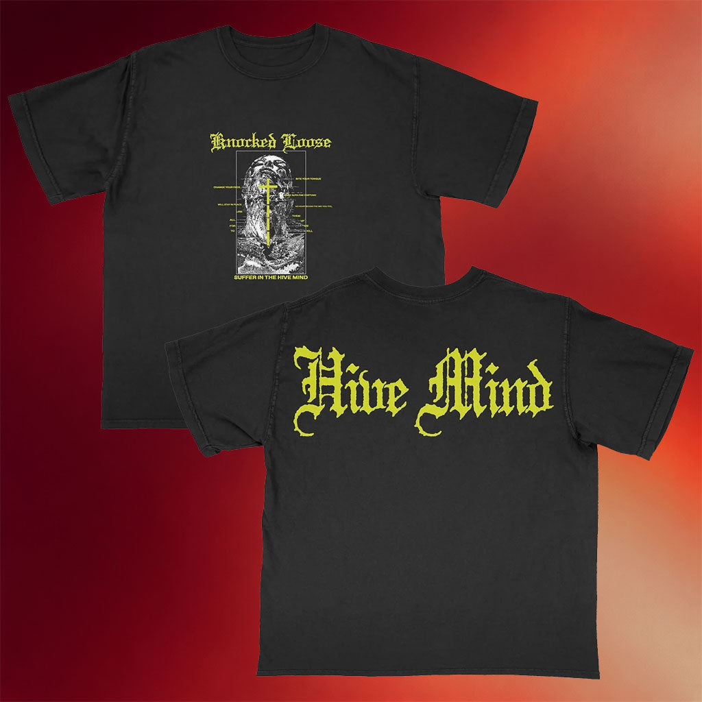 Knocked Loose Merch Hive Mind Black T-Shirt Presents For Music Lovers