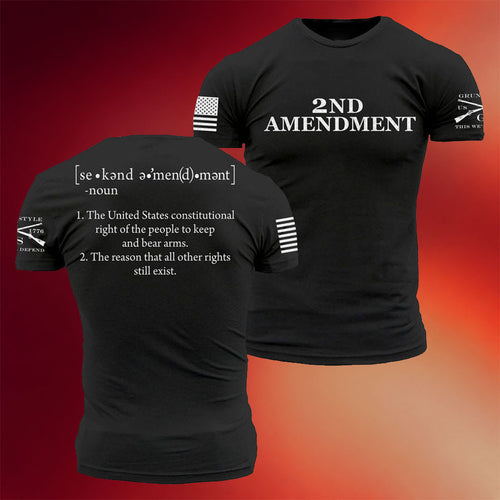 Grunt Style Merch 2026 2nd Amendment Defined T-Shirt Black Grunt Style Shirt Gifts For Men