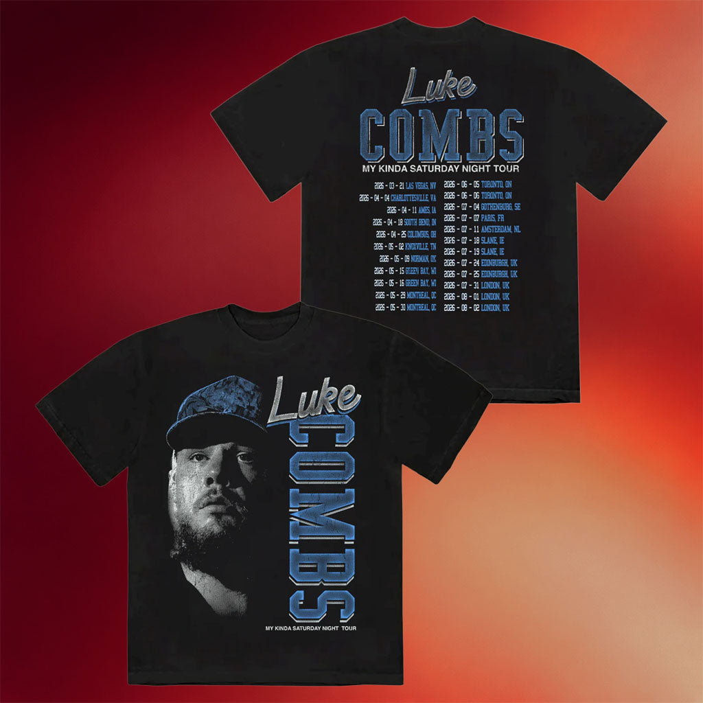 Luke Combs Merch 2026 Vintage Photo Tour T-Shirt Luke Combs My Kinda Saturday Night Tour Shirt