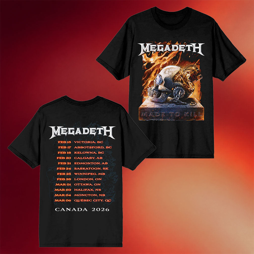 Megadeth Merch 2026 Made To Kill T-Shirt Megadeth Tour Shirt Best Gifts For Music Lover