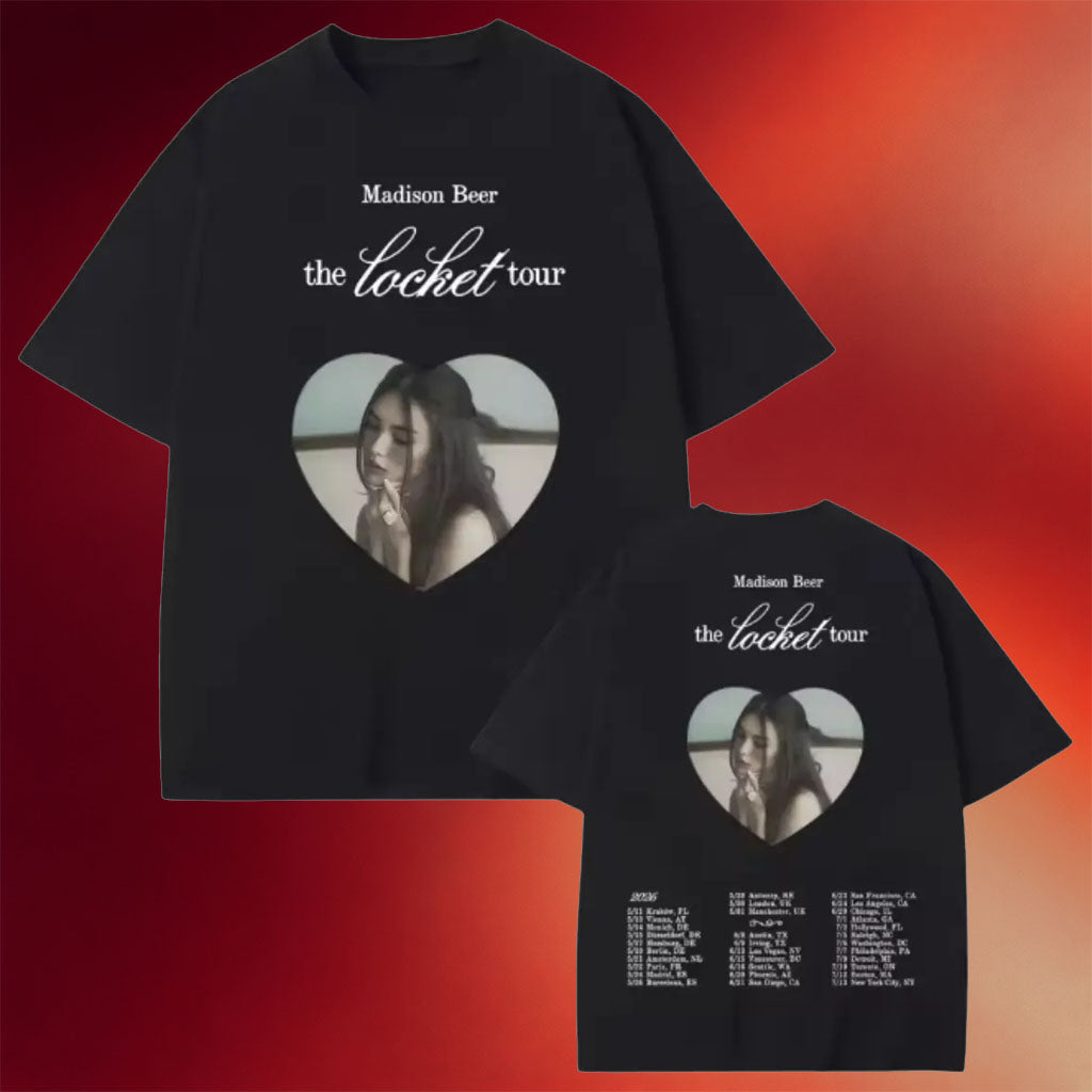 Madison Beer Merch 2026 Madison Beer Tour T-Shirt The Locket Tour Shirt Gifts For Music Fans