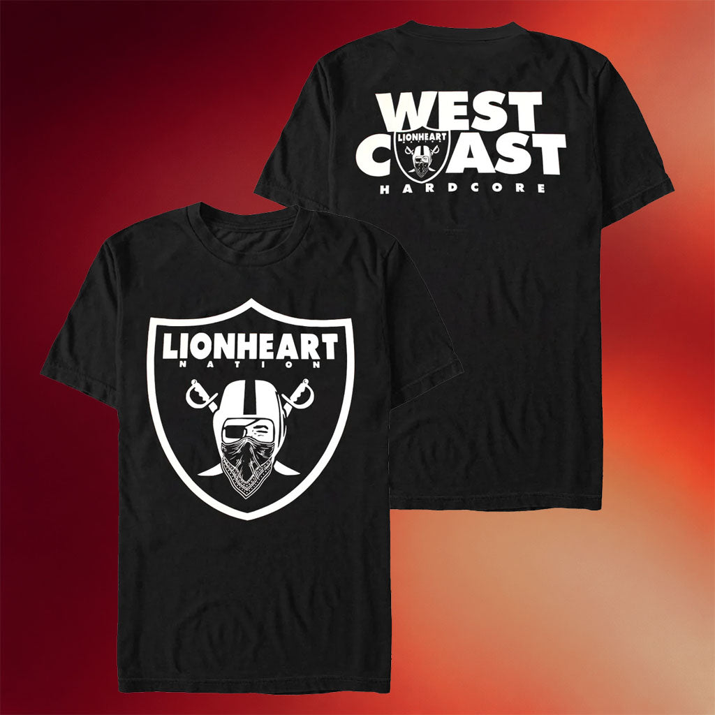 Lionheart Merch 2026 West Coast Nation T-Shirt Gifts For Hardcore Music Fans
