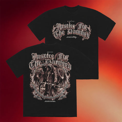 Justice For The Damned Merch 2026 Reaper T-Shirt Music Gift Ideas For Guys