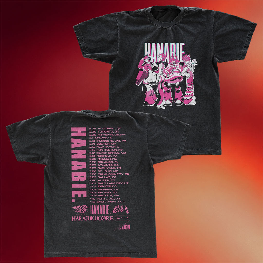 Hanabie Merch 2025 North American Tour T-Shirt Best Gifts For Music Lovers