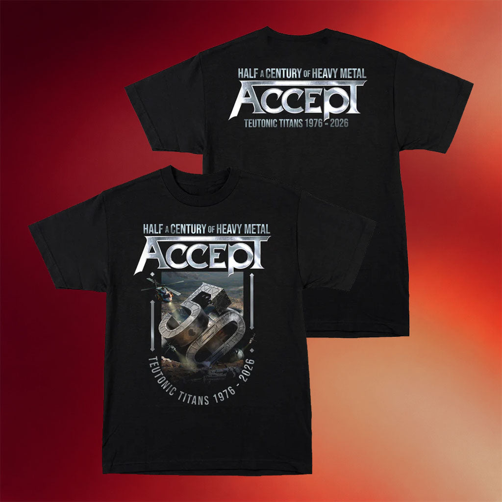 Indiemerch Merch Accept Teutonic Titans 1976 2026 T-Shirt Accept Heavy Metal Band Shirt Gifts
