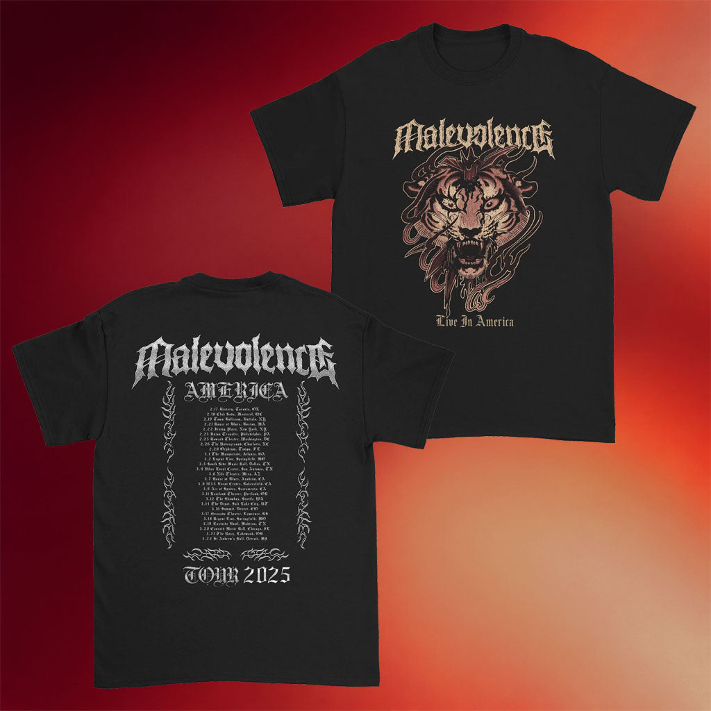 Malevolence Merch America Tour 2025 T-Shirt Music Related Gifts For Guys