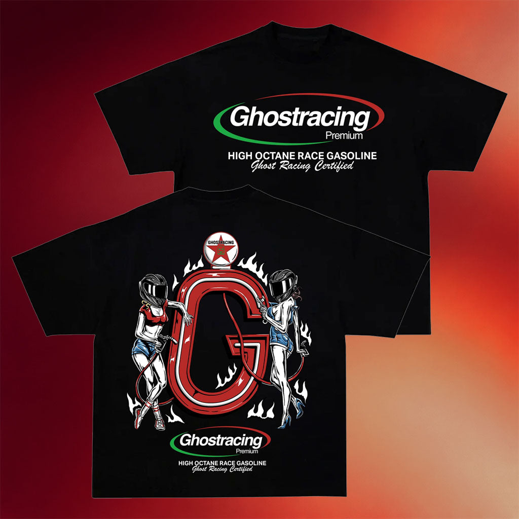 Ghost Racing Merch 2026 Pump Ghost T-Shirt Black Streetwear Shirt Birthday Ideas For Him