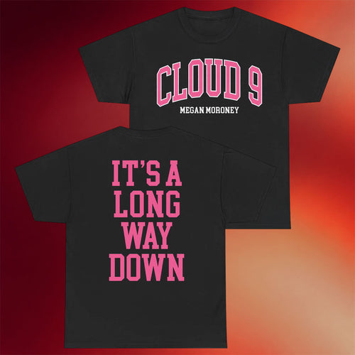 Megan Moroney Merch 2026 Cloud 9 Black T-Shirt It_s A Long Way Down Shirt Music Lover Gifts