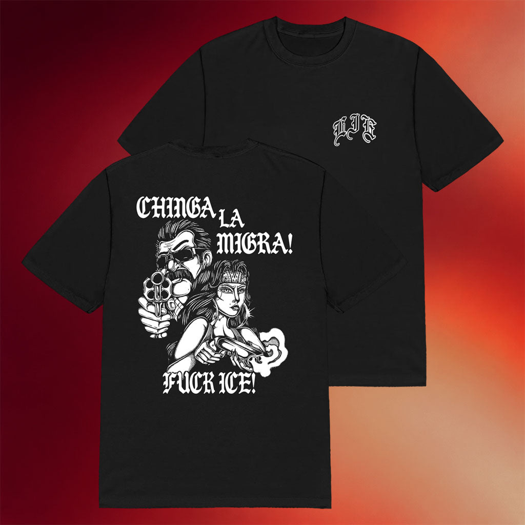 LIE Merch 2026 Chinga La Migra T-Shirt Black F ICE Shirt Gifts For Brothers