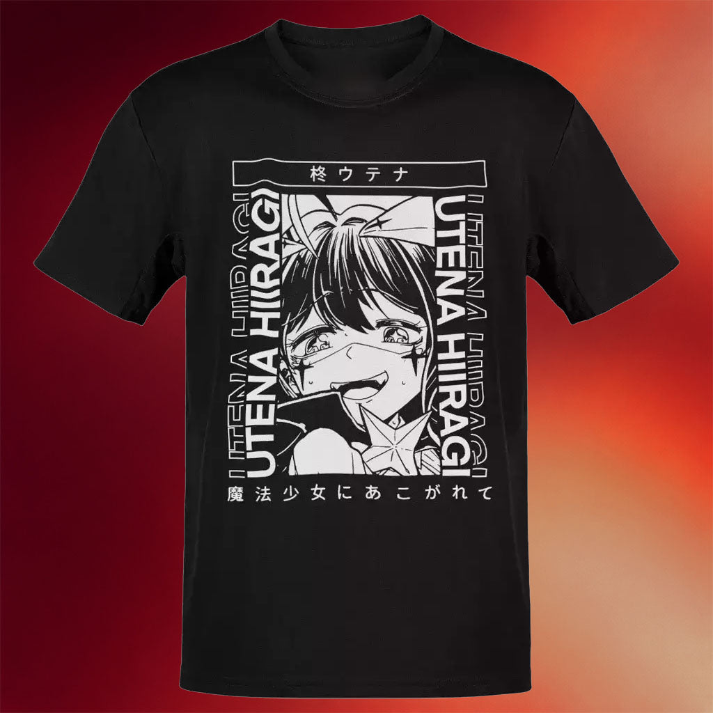 Gushing Over Magical Girls Merch Utena Hiiragi T-Shirt Gift Ideas For Friends Anime Lovers
