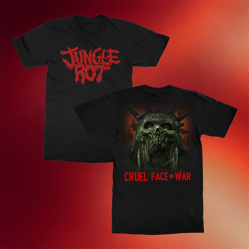Indie Merch 2026 Jungle Rot Cruel Face Of War Logo T-Shirt Father_s Day Gifts