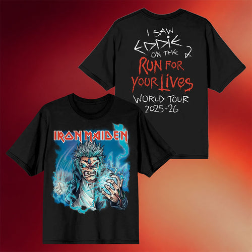 Iron Maiden Merch Run For Your Lives Tour 25 26 T-Shirt Gift Ideas For Music Lovers