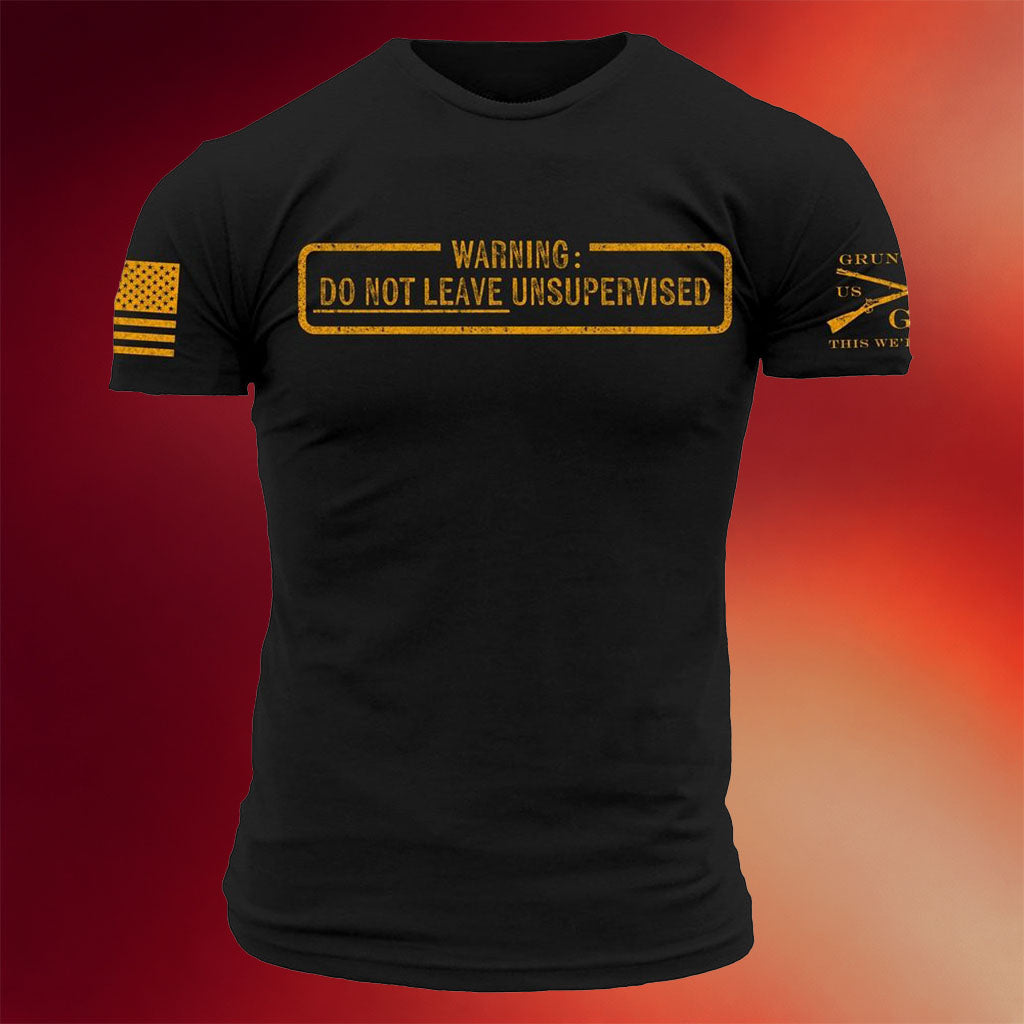 Grunt Style Merch 2026 Needs Supervision T-Shirt Black Fourth Of July Apparel Gifts For Him