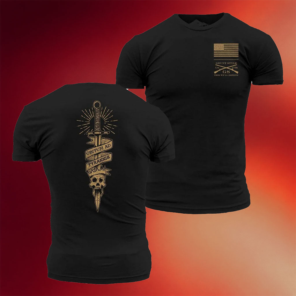 Grunt Style Merch Death To Tyrants T-Shirt Black Birthday Gift For Husband
