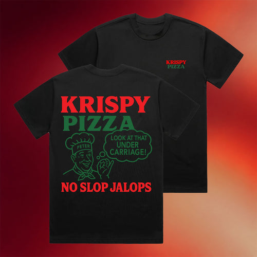 Krispy Pizza Merch 2026 No Slop Jalops Black T-Shirt Best Gifts For Father