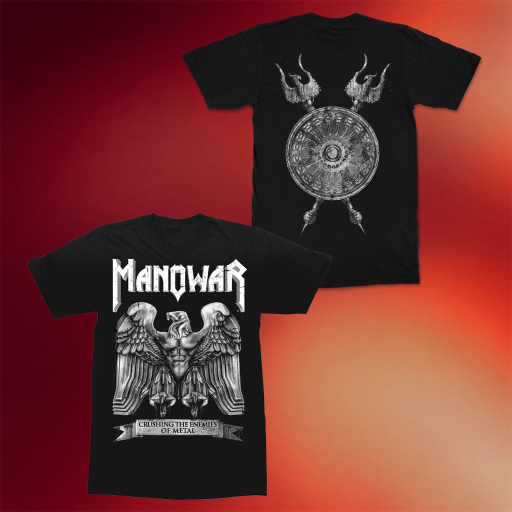 Manowar Merch 2026 Battle Hymns Eagle Shield Vintage T-Shirt Gifts For Band Fans