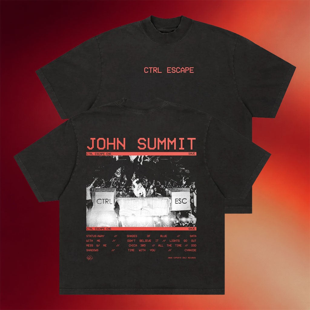 John Summit Merch 2026 CTRL ESCAPE Tracklist T-Shirt Best Gifts For Music Lovers
