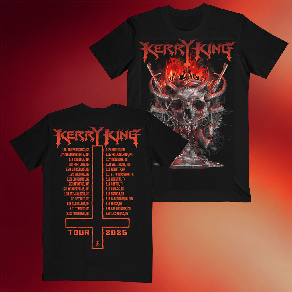 Kerry King Merch Skull Blast Itin T-Shirt Kerry King Shirt Music Gift Ideas For Guys