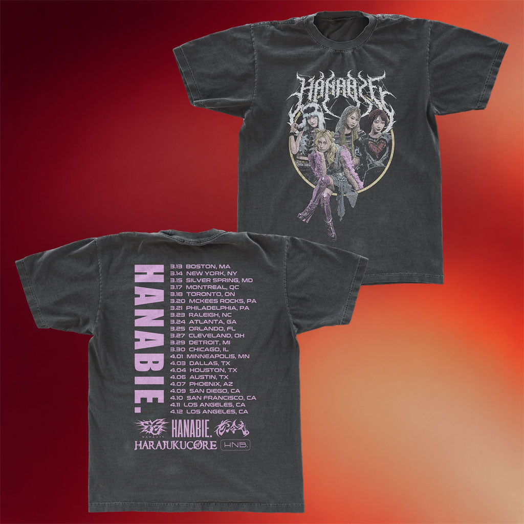 Hanabie Merch 2026 HB Band Tour T-Shirt Hanabie US Tour Shirt Gifts For Music Lovers