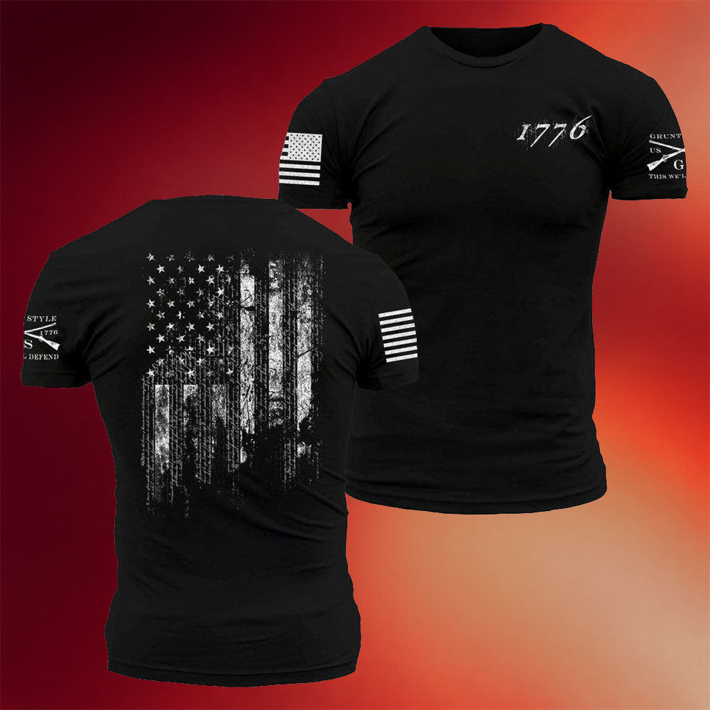Grunt Style Merch 1776 Flag T-Shirt 2026 Grunt Style Shirts Patriotic Gifts For Men