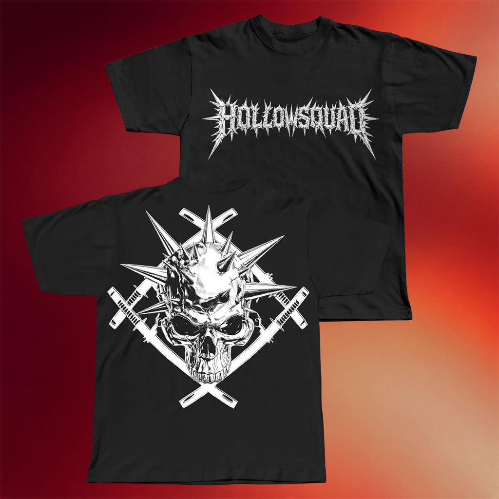Hollow Squad Merch 2026 Spiked Skull T-Shirt Hollowsquad LA Shirt Top Father_s Day Gifts