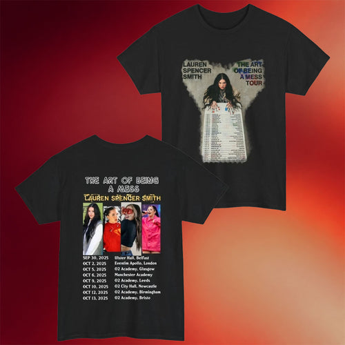 Lauren Spencer Smith Merch The Art Of Being A Mess Tour 2025 Shirt Presents For Music Lovers