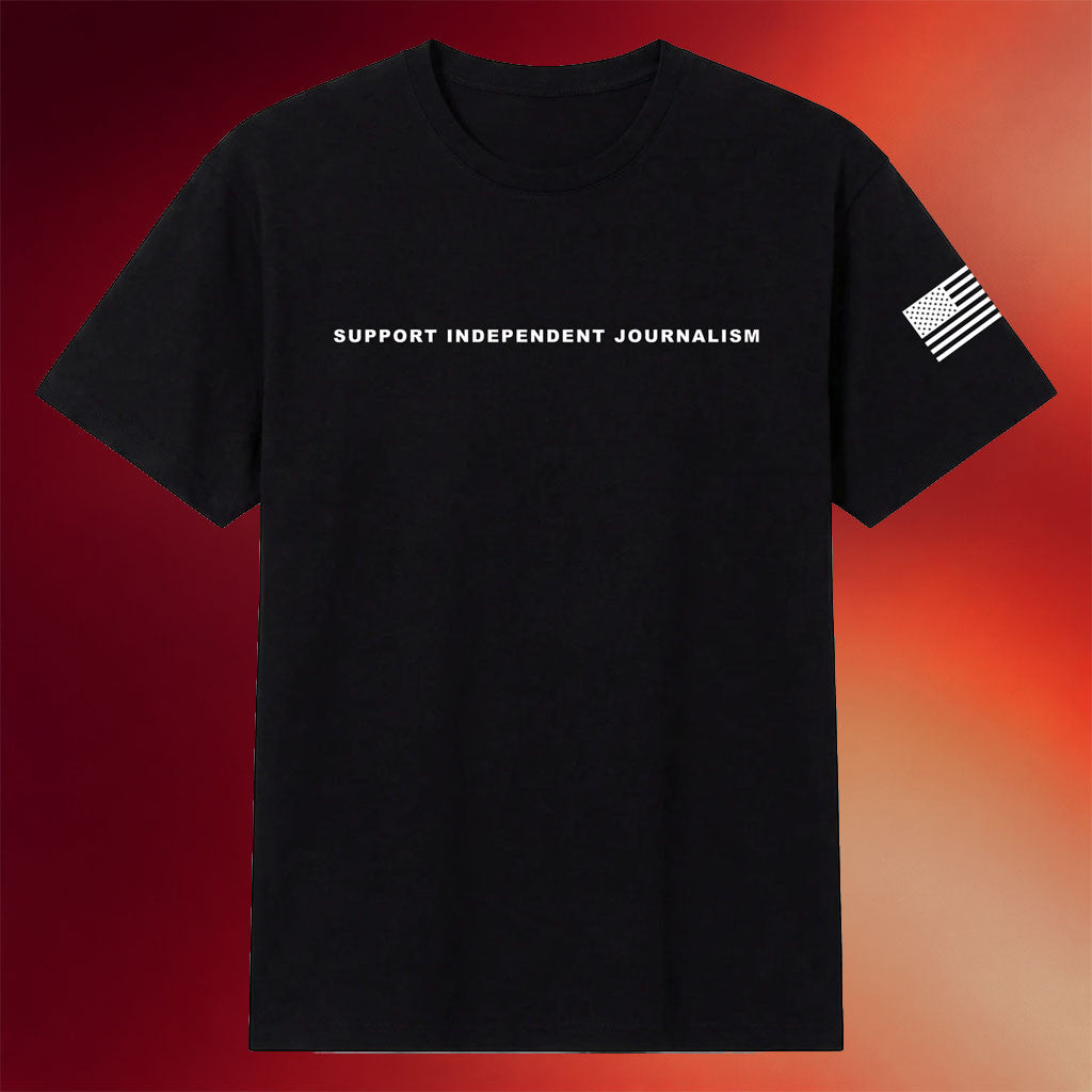 Nick Shirley Merch 2026 Support Independent Journalism T-Shirt Black Gifts For Friends