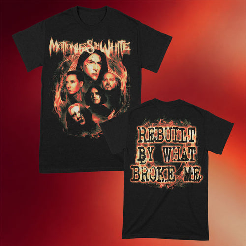 Motionless In White Merch 2026 AOTD Collage T-Shirt Rebuilt By What Broke Me Shirt Fan Gifts
