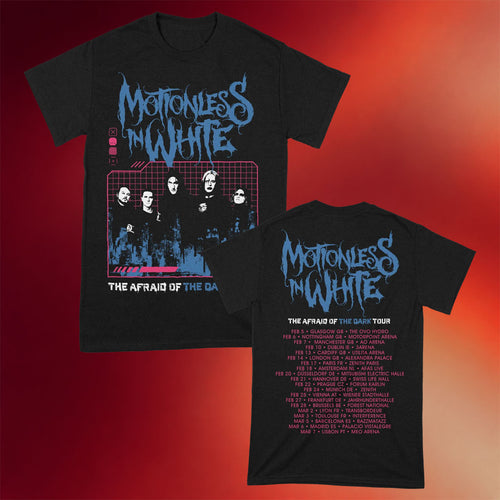 Motionless In White Merch Afraid Of The Dark Tour 2026 T-Shirt Gift For Band Fans