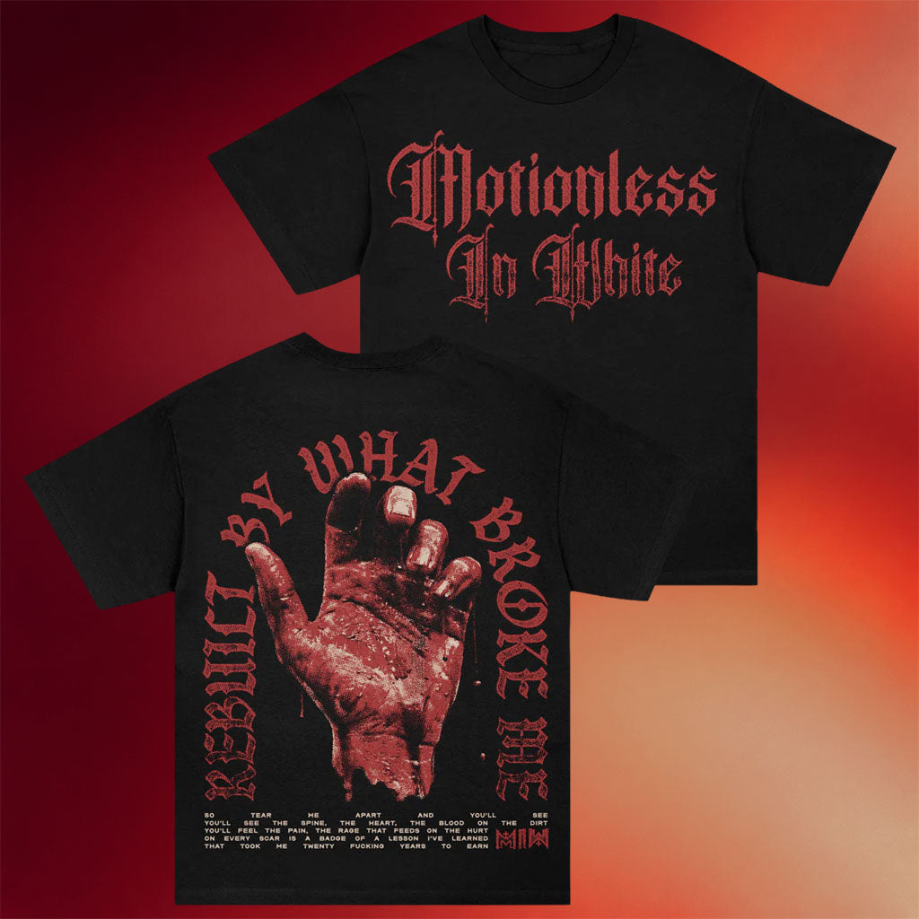 Motionless In White Merch 2026 Rebuilt By T-Shirt Black MIW Shirt Gifts For Band Fans