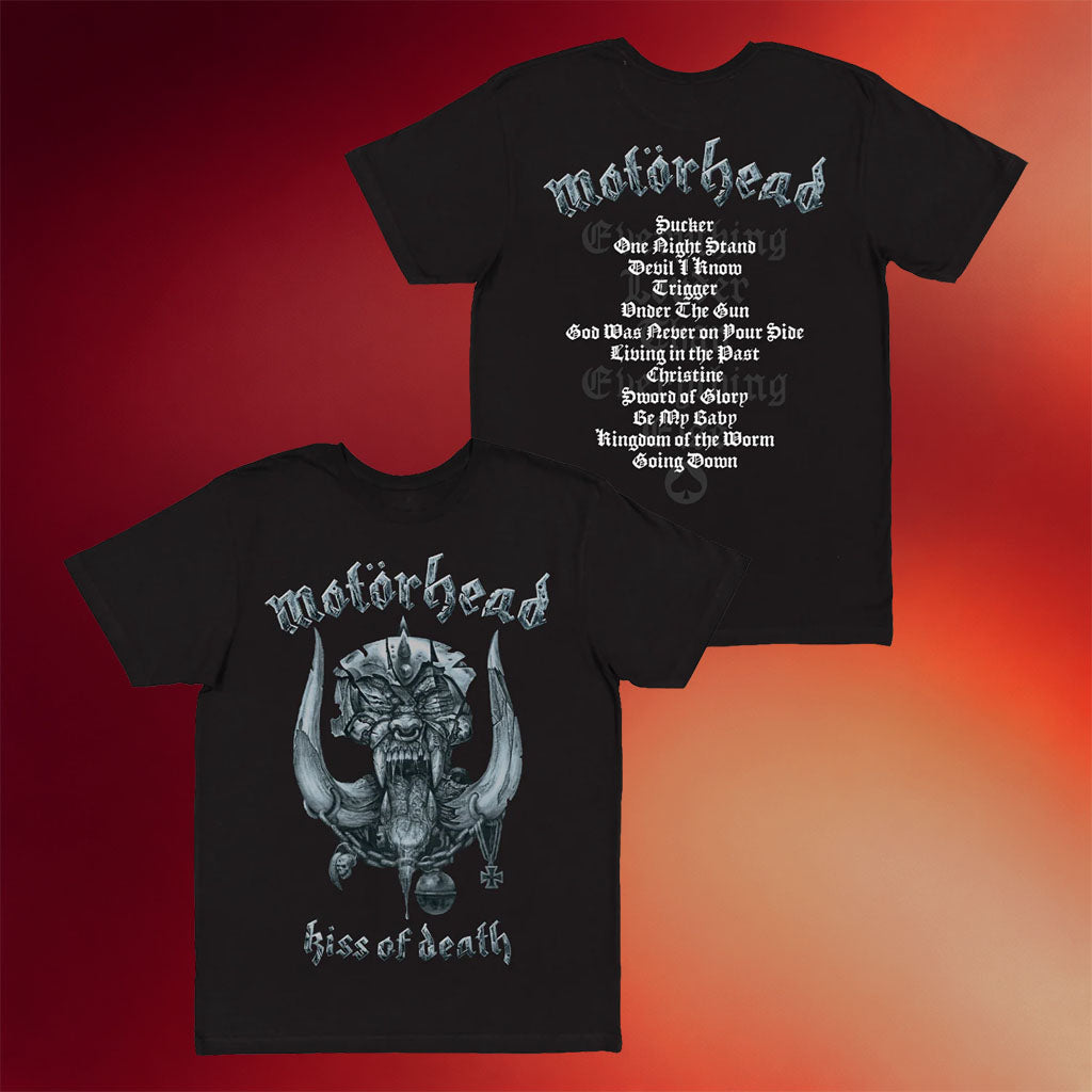 Motorhead Merch 2026 Kiss Of Death Tracklist T-Shirt Gifts Ideas For Rock Band Fans