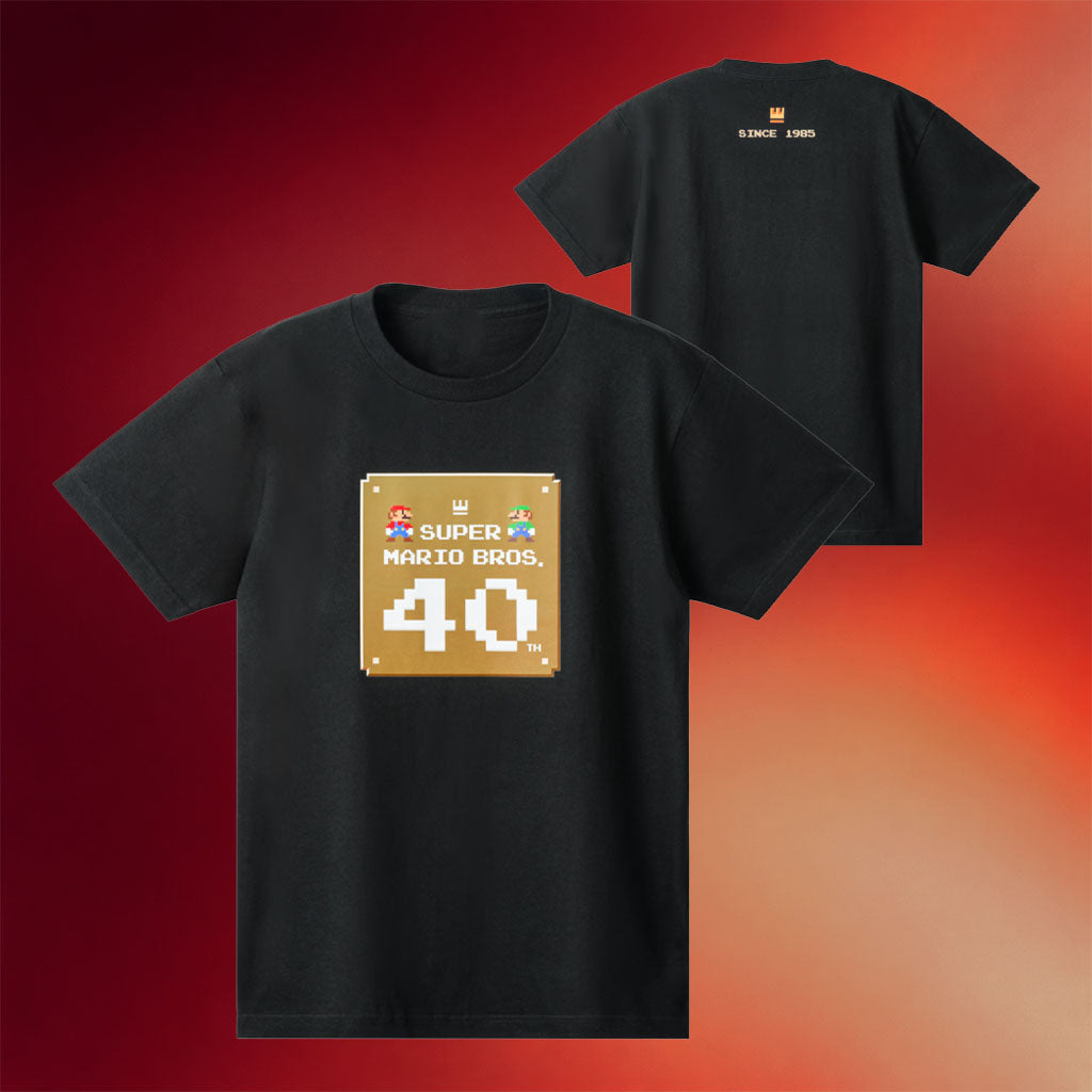 Nintendo Merch 2026 Super Mario Bros 40Th Black T-Shirt Birthday Present For BFF